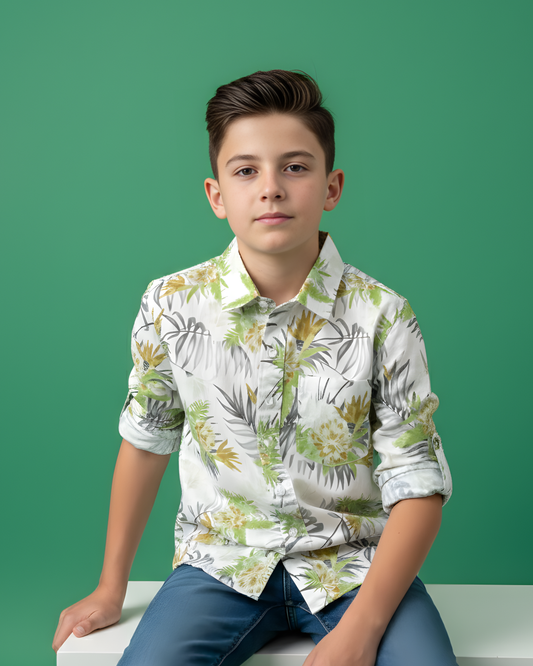 Lime Print SHirt for Boys