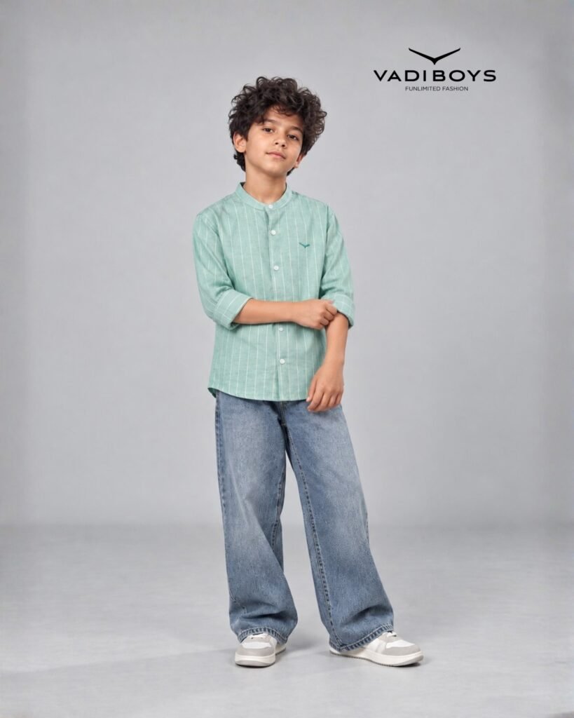 Chinese Collar Full Sleeve Shirt